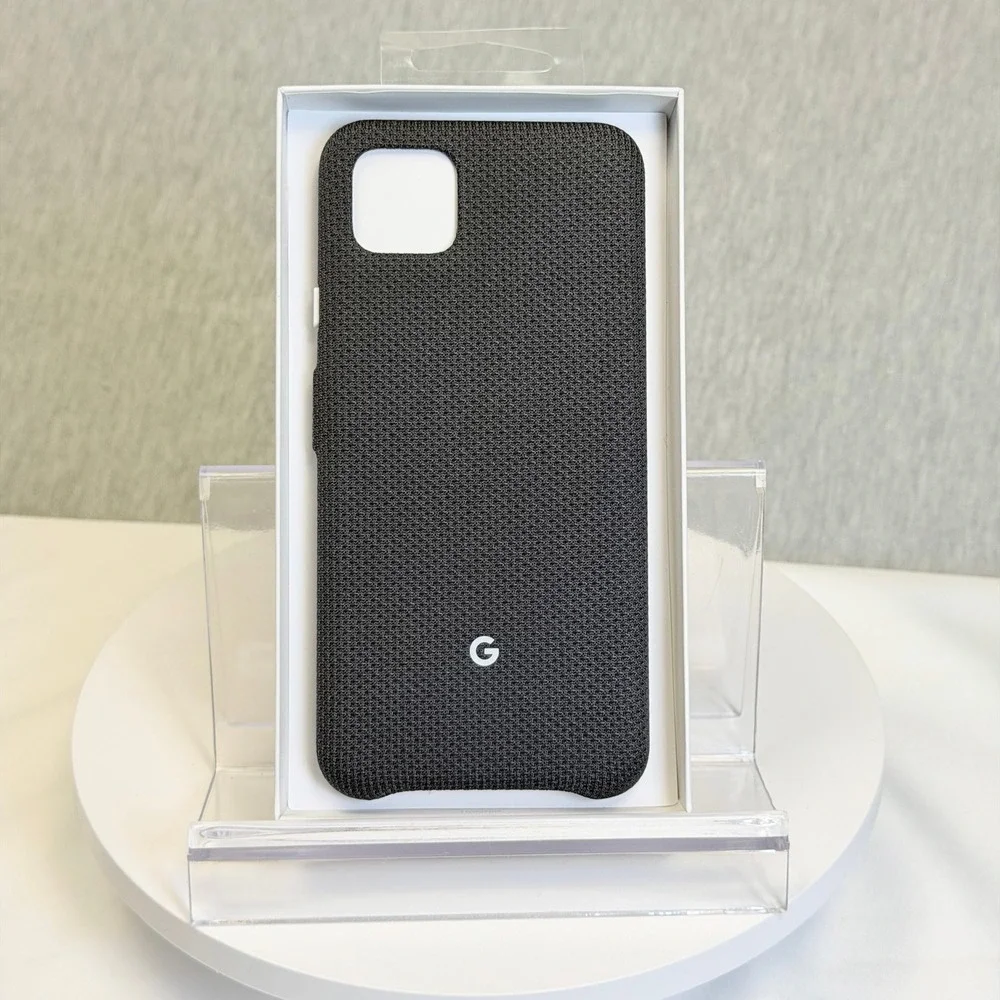 Google Pixel 4 XL Fabric Case Just Black GA01276 Official Knit Cover New